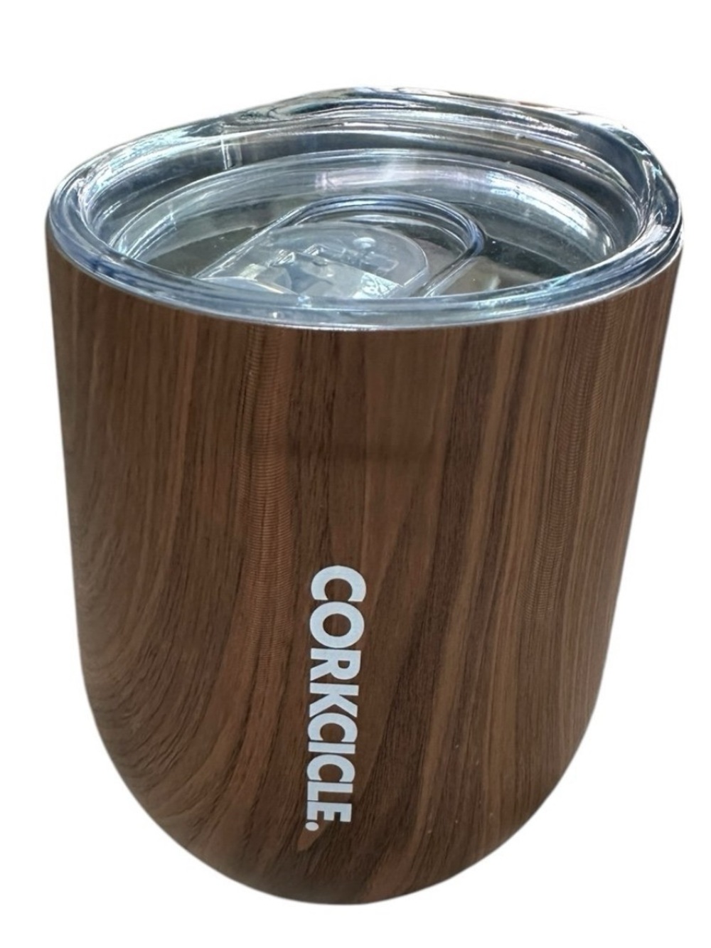 CORKCICLE Hydraflow Parker Triple Wall 18/8 Travel Mug Wood Grain 10 oz NEW